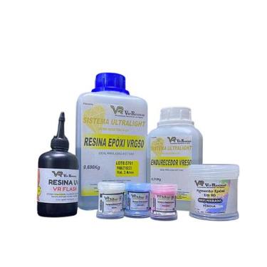 Imagem de Kit Resinagem Eternização 1,000 kg DoceElo Joias Vip Resinas