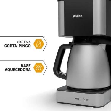 Imagem de Cafeteira Termica Philco Inox 40 Cafezinhos 1,6l 950w 110v, 220V
