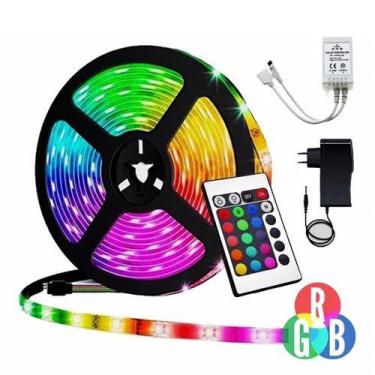 Imagem de Fita Led Ip65 Rgb 5050 24w C/ Controle Bivolt 60 Led/m de 5m - GLOBAL