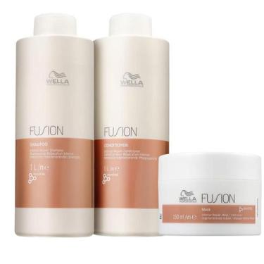 Imagem de Kit Shampoo e Condicionador 1L Fusion e Máscara 150ml - Wella Professi