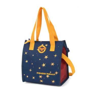 Imagem de Lancheira Infantil Mulher Maravilha Luxcel LA51636WW Azul