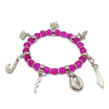 Imagem de Pulseira Yansã Rosa Orixás Umbanda Candomblé Ajustável - Mandala