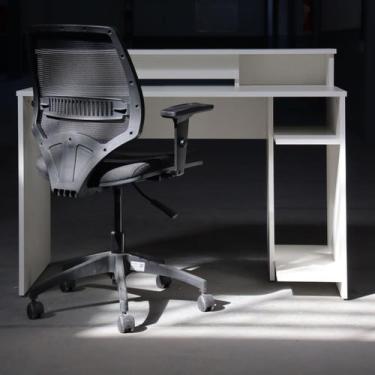 Imagem de Estação de Trabalho ( L.1200) CPU - Kolla Mobília, Branco Real - Mdf A