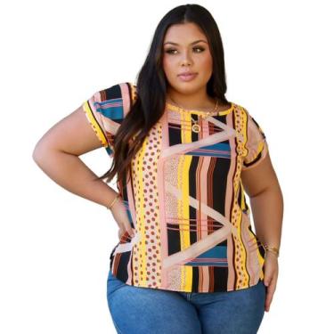 Imagem de Blusa social decote canoa aberturas laterais crepe georgette sem elast