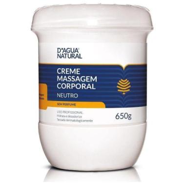 Imagem de Creme de Massagem D'Água Natural Neutro 650g - d'agua natural