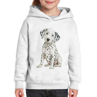 Imagem de Moletom Infantil Cachorro Dálmata - Foca na Moda, Branco, 8