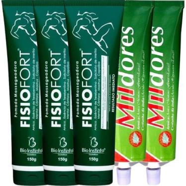 Imagem de Kit 3 Pomada Massageadora Fisiofort 150g + 2 Creme Para Massagem Mil D