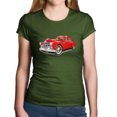 Imagem de Baby Look Algodão Retro Classic Red Car - Foca na Moda, Musgo, G