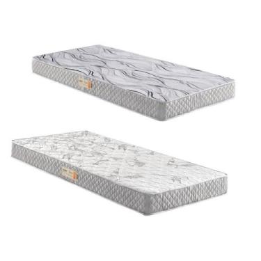 Imagem de Kit 2 Colchões Solteiro Ecoline D-20 78x188x12 / D-23 88x188x14 - Ecof