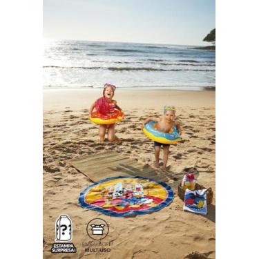 Imagem de Toalha de Praia Infantil Redonda Mickey Lepper