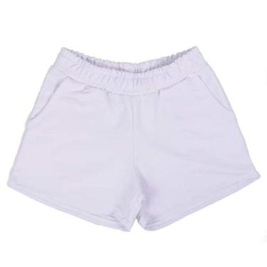 Imagem de Short Moletom Feminino Dia a Dia - Mal Me Quer, Branco, G