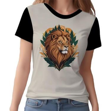 Imagem de Camisa Camiseta Leão Rei da Selva Savana Rosto Estampa HD 6 - Enjoy Sh