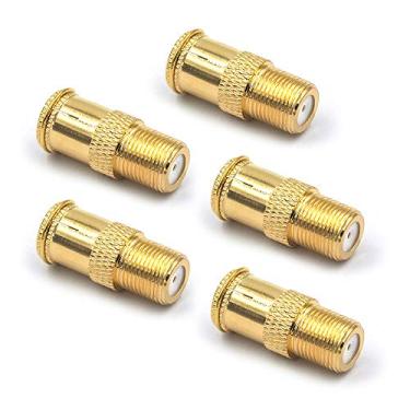Imagem de Conector de cabo coaxial VCE banhado a ouro RG6 tipo F macho para fêmea Quick Coaxial adaptador de encaixe rápido