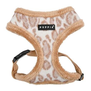 Imagem de Puppia Kovo Peitoral para cães sobre a cabeça, quente, estampa de leopardo, ajustável no peito para cães pequenos e médios, bege, grande