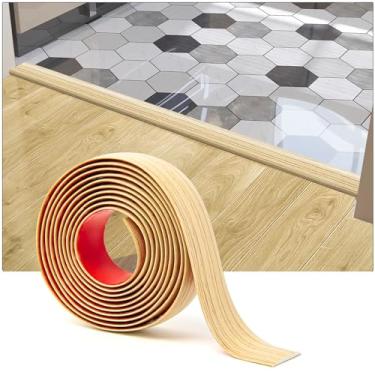 Imagem de Art3d faixa de transição de piso de vinil autoadesiva, faixa de piso laminado faixa divisória plana para unir lacunas no piso, transição de soleira de carpete, ladrilhos （4 pés, 1,57 pol., a