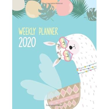 Imagem de 2020 Weekly Planner: Weekly Layout Planner With Space For Notes, Each Month Calendar View At A Glance. Monday To Sunday Daily Organizer With Funny Llama Cover