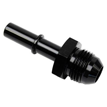 Imagem de Alumínio 6AN Flare para 5/16 SAE Desconexão Rápida Macho Push-On EFI Adaptador de Encaixe de Mangueira JIC 6 AN 9/16-18 Macho para 5/40.6 cm SAE Preto Anodizado