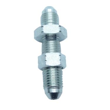 Imagem de CDQBWKJGFJ 2 peças 1/4#4 JIC 37° macho flare para #4 1/4 JIC 37° Flare anteparo adaptador de união conector de encaixe de aço hidráulico reto