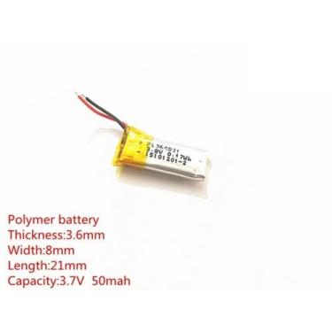 Imagem de Bateria 3,7v 50mah  Fone Ouvido 3,6mm X 8mm X 21mm Cr - bgb