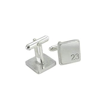 Imagem de Abotoaduras quadradas com '23' gravado - 23º aniversário