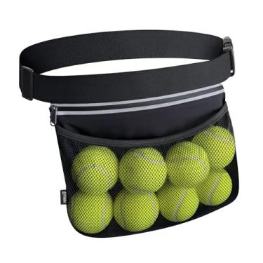 Imagem de Nebudo Suporte de faixa de bola de tênis Pickleball Bolas de tênis Pickleballs segurando acessório para mulheres saia masculina cintura quadril bolsas acessórios bolsa, bolsa de bola de pickle, bolsa