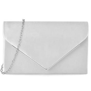 Imagem de TINDTOP Bolsas de mão femininas para festa de casamento formal, coquetel, formatura, bolsa de ombro transversal, D - prata, 8.5 x 5.0 x 2.0 inches