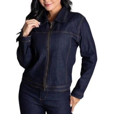 Imagem de Jaqueta Jeans Sawary - 279229 - Azul escuro GG-Feminino