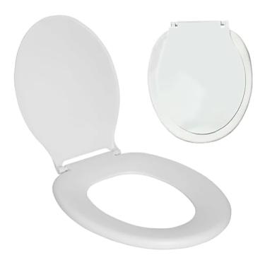 Imagem de Assento Sanitário Tampa De Vaso Almofadado Seco Quadrado Resistente Confortável Casa Banheiro(Almofadado Quadrado)