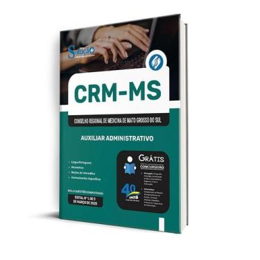 Imagem de Apostila CRM-MS  - Auxiliar Administrativo - Editora Solução
