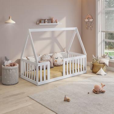 Imagem de Mini Cama Montessoriana Com Grade e Telhado Giulia Casatema