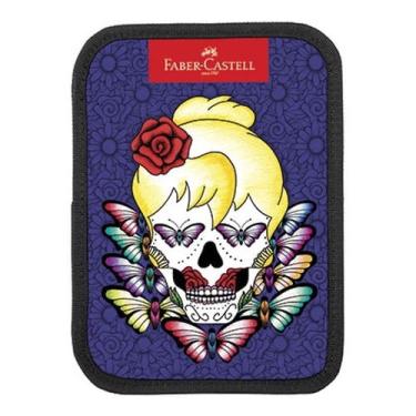 Imagem de Estojo Faber Castell Ziper 24 Cores 3d Caveirinha Feminino