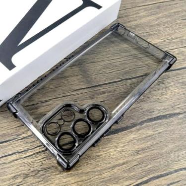 Imagem de Capa protetora transparente à prova de choque para Samsung Galaxy S24 S23 S22 Ultra Plus S 24 23 Capa protetora completa D, preta, para Samsung S23 Plus