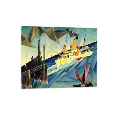 Imagem de Lyonl Feininge famosa impressão em tela - imagens para sala de estar - pintura de arte de parede - reprodução a vapor - reprodução pronta para pendurar 40 x 50 cm 16 x 20 polegadas tela embrulhada