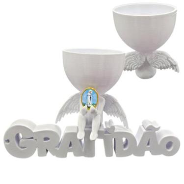Imagem de Anjo Imagem Decoração Oração Nossa Senhora de Fatima 3D - Point da Fe