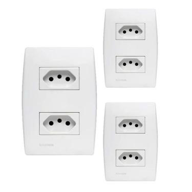 Imagem de KIT 3 Conjunto 2 Tomadas 20a 4x2 Ilus Siemens Soprano