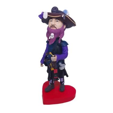 Imagem de Maritime Legend Bobblehead Boneco de argila feito à mão em negrito Buccaneer feito à mão a partir de sua foto, presente exclusivo para ele, dia dos pais, exibição de escritório