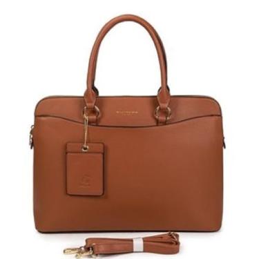 Imagem de Pasta Executiva Feminina para Notebook, Bolsa Profissional (Caramelo)