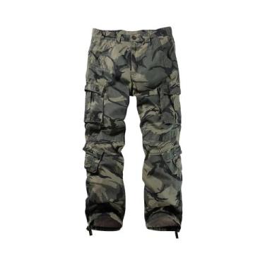 Imagem de Calça Cargo Militar Camuflada Masculina AKARMY - Casual, 8 Bolsos, 335