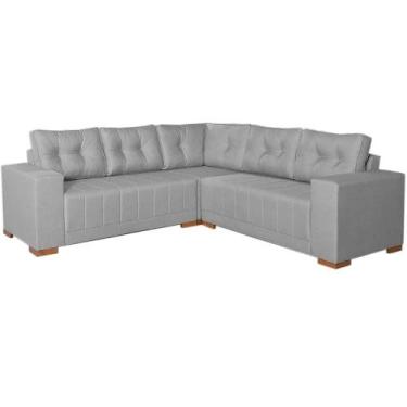 Imagem de Sofá de Canto Bonfim 7 Lugares 236cm x 236cm Tecido Linho Lufer Cor Ci