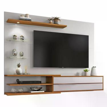 Imagem de Painel Para Tv Até 60 " Off White E Freijó