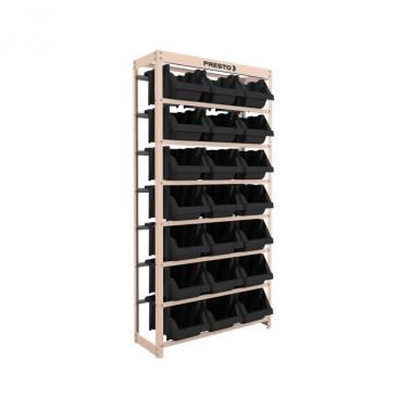 Imagem de Estante Metálica Com 21 Gavetas N7 Preta Presto