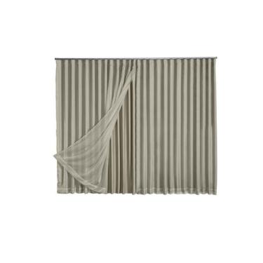 Imagem de Cortina Microfibra Com Voil 4,00X2,80 Para Varão Simples - Ludatex