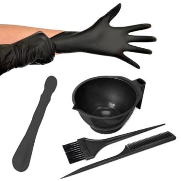 Imagem de Kit Tintura Para Cabelos Com Espátula e Par de luvas