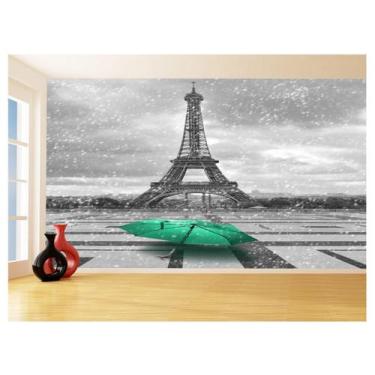 Imagem de Papel De Parede Paris Eiffel Guarda Chuva Céu 3,5M Ncd308 - Você Decor
