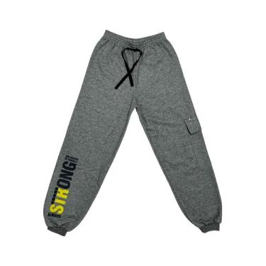 Imagem de Calça Moletom Felpada C Estampa Juvenil E /Bol Lateral - WJU JEANS, P,