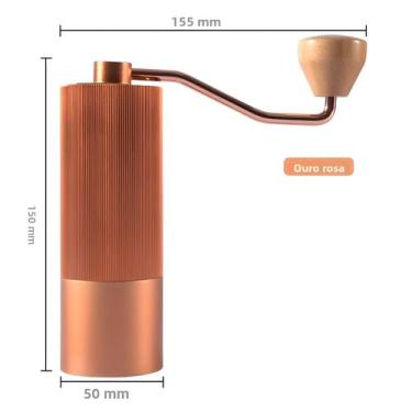Imagem de Moedor De Café Manual Ajustável Em Aço Inoxidável CNC Profissional Par
