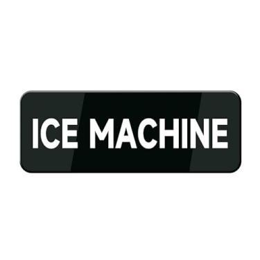 Imagem de Placa de máquina de gelo, placa autoadesiva de 25 x 7 cm para porta ou parede, fácil instalação, design acrílico premium para loja comercial, loja, café, escritório, restaurante