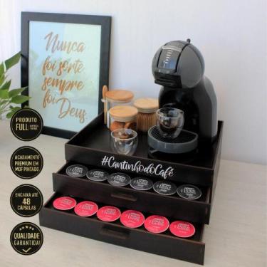 Imagem de Bandeja Comoda 2 Gavetas Porta Capsulas Dolce Gusto Tabaco - Box Fan