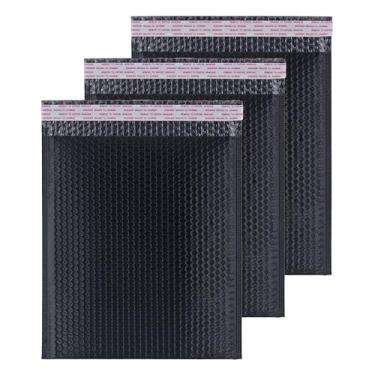 Imagem de EJIEEP Envelopes de plástico bolha 21,5 x 28 cm, aba adesiva autovedante 4 cm, envelopes pretos acolchoados, 40 peças por caixa