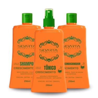 Imagem de Kit Crescimento capilar explosivo Sidarta - Tônico + Shampoo + Condicionador